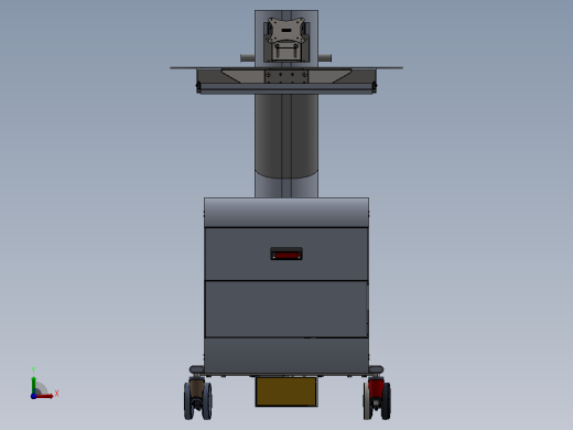 医用推车3D数模图纸 Solidworks设计前视缩略图