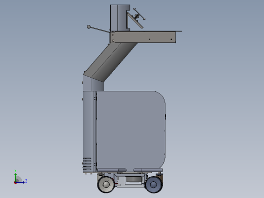 医用推车3D数模图纸 Solidworks设计左视缩略图