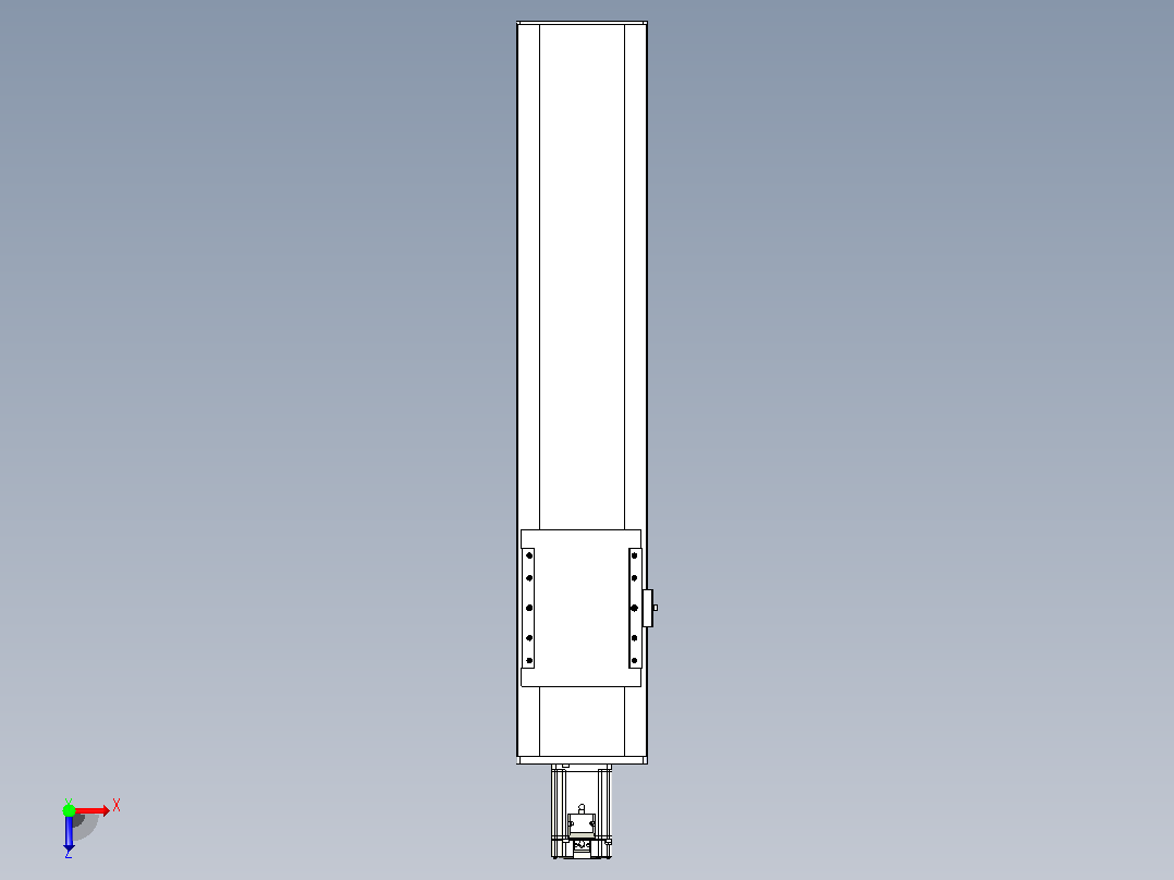 滚珠丝杠直线轴带导轨全封闭TPA-HCR-175D-2510C-L650-M-Y-P75-N3俯视图