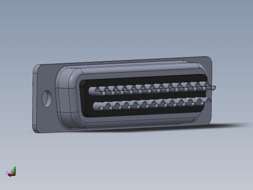 母 DB25 焊接连接器
