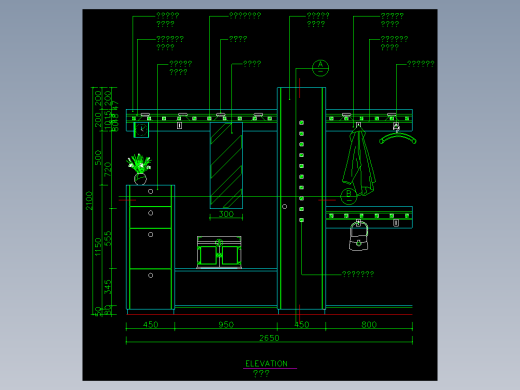 家装类CAD图块(四)-FH01036A