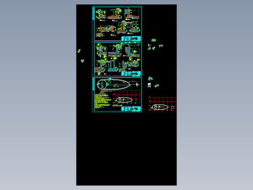 简约风格游泳池建筑结构全套施工图平面放样剖面及配筋图cad图纸