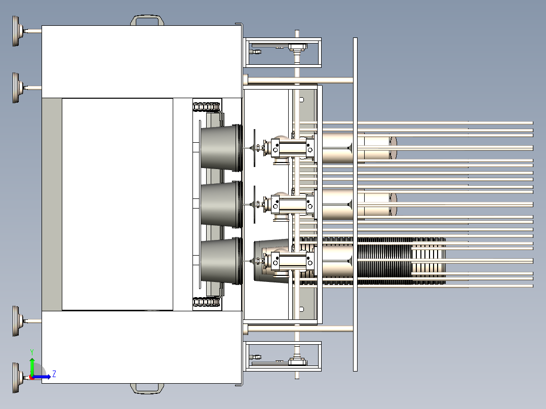 桶灌装机）3D模型左视图