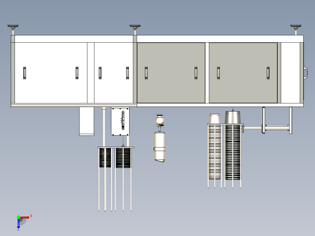 桶灌装机）3D模型俯视图