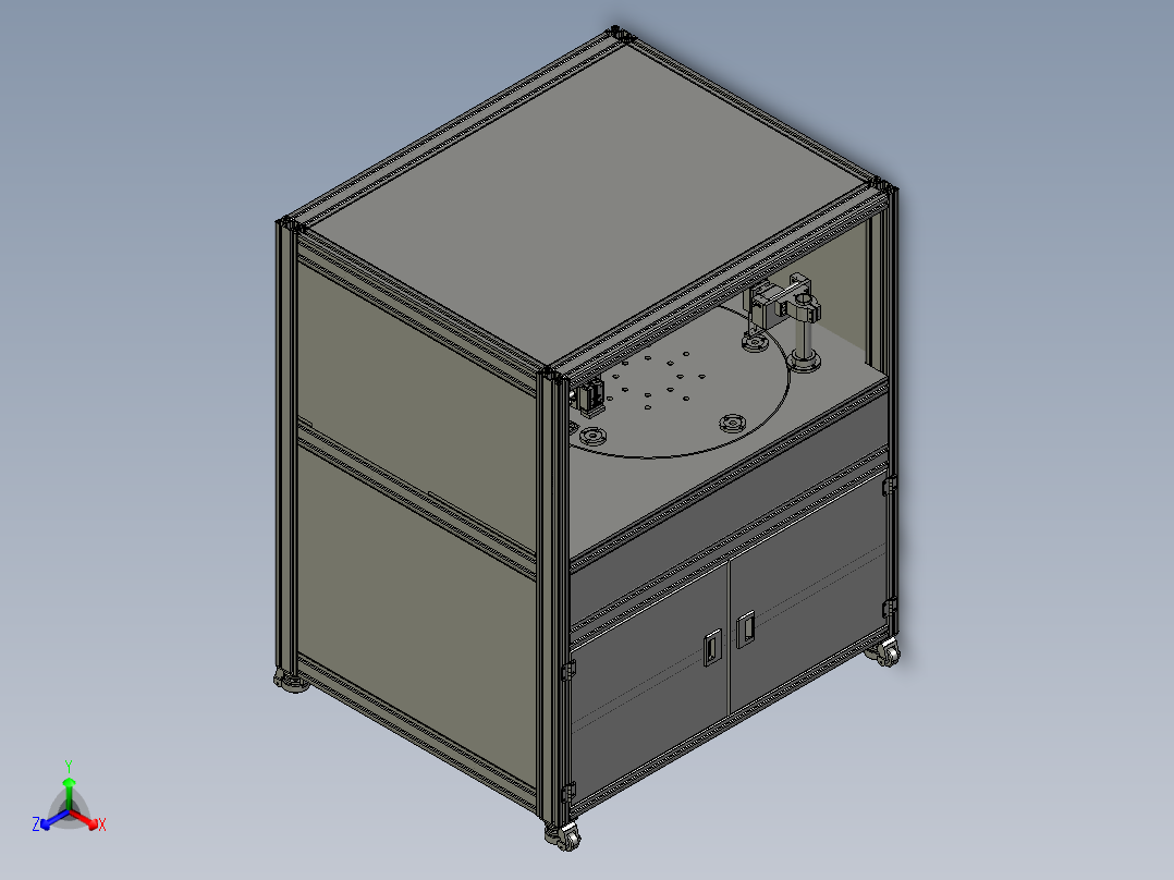 塑胶盖贴标签_去料_去毛边上盖贴标铣料正等轴测图