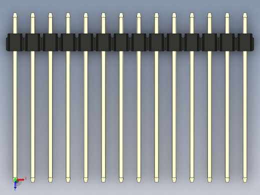 彩色公头100mil（2.54mm）系列-DS1021_black_2x14p_100mil_Type19_rev1.0俯视缩略图