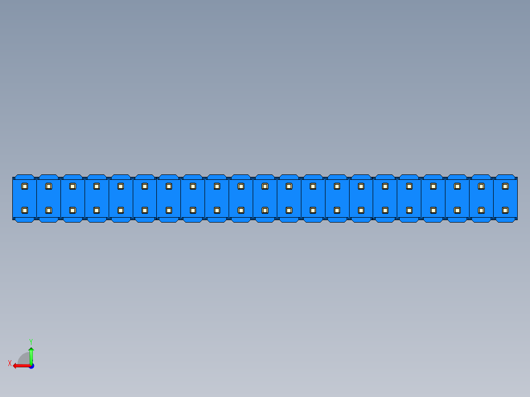 彩色公头100mil（2.54mm）系列-DS1021_blue_2x21p_100mil_Type5_rev1.0后视图
