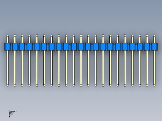 彩色公头100mil（2.54mm）系列-DS1021_blue_2x21p_100mil_Type5_rev1.0俯视缩略图