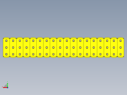 彩色公头100mil（2.54mm）系列-DS1021_yellow_3x18p_100mil_Type1_rev1.0后视缩略图
