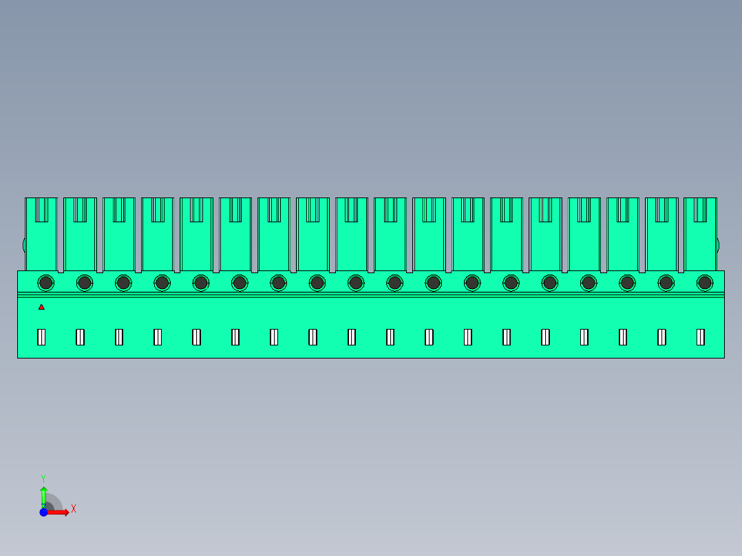DEGSON 15EDG 系列 3.5mm 插拔式接线端子 FullPack-15EDGA-3.5-18P-14-00AH前视图