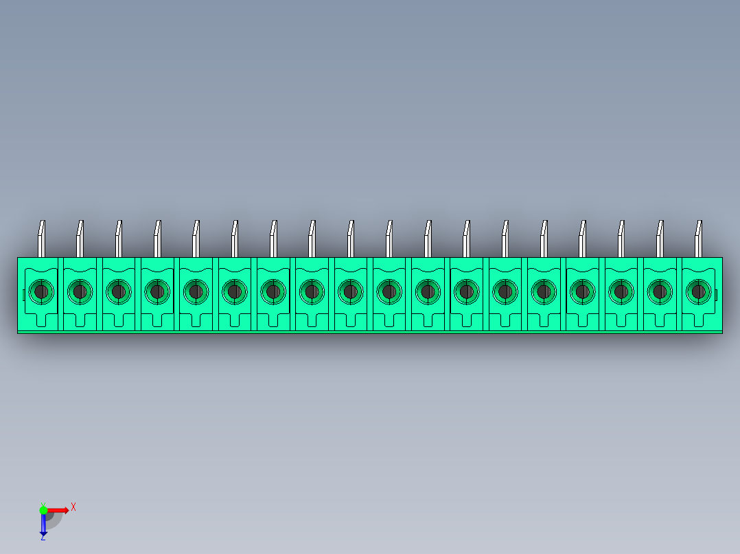 DEGSON 15EDG 系列 3.5mm 插拔式接线端子 FullPack-15EDGA-3.5-18P-14-00AH俯视图