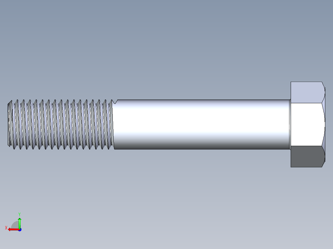 UNC 六角螺栓-Hex Bolt 0.875-9 x 5后视图