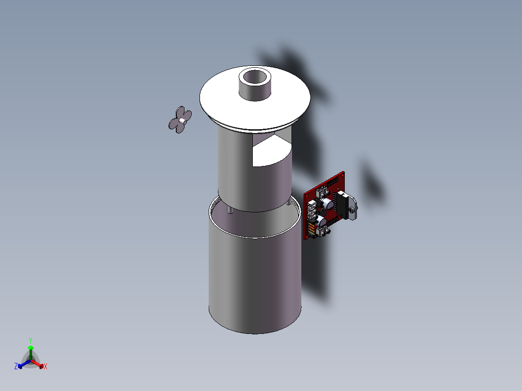 加湿器正等轴测图