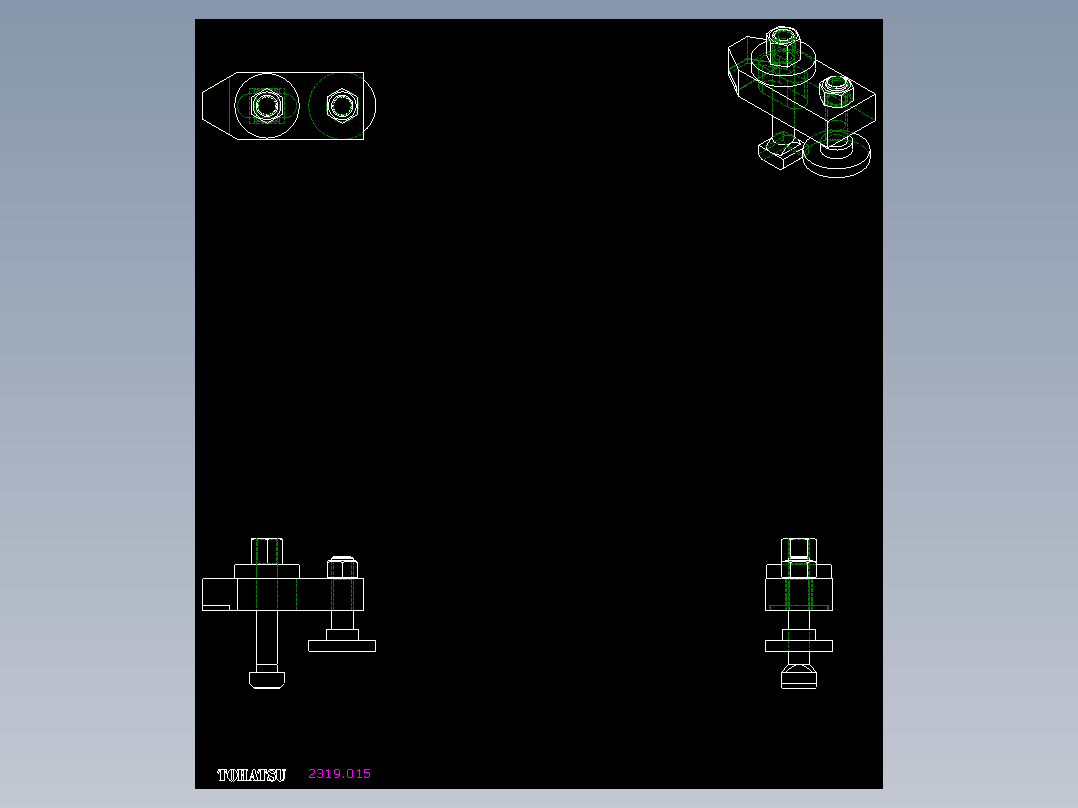 壓板(軟壓板面)2319-2D多系列多零件图纸模型