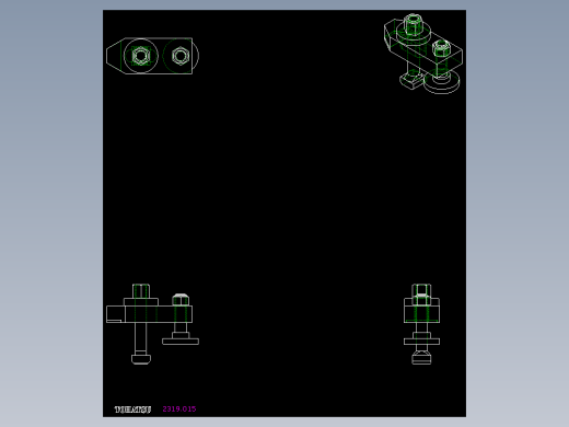 壓板(軟壓板面)2319-2D多系列多零件图纸模型