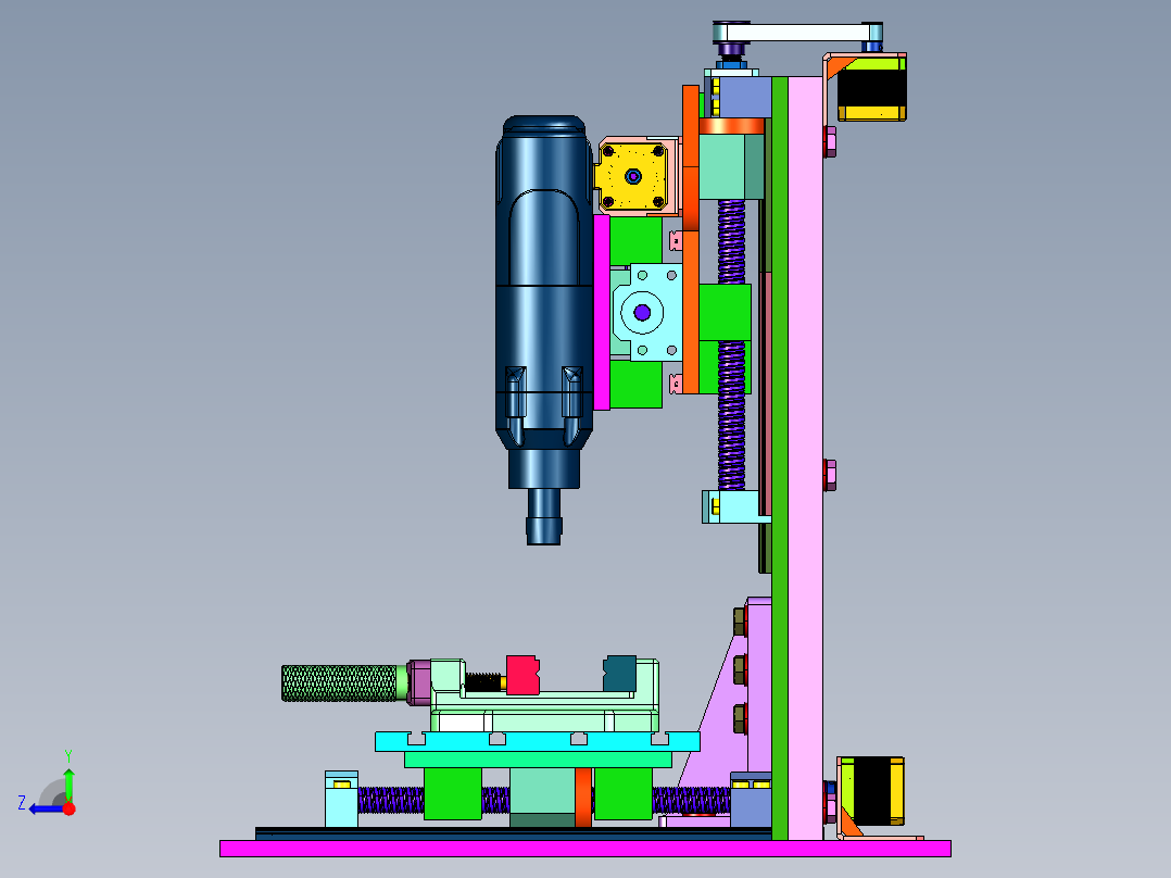 自动台动高精度丝杆雕刻机右视图