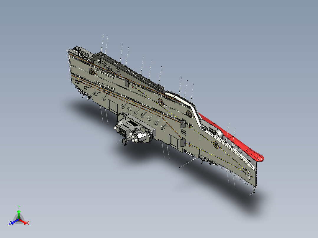 山东舰三维模型