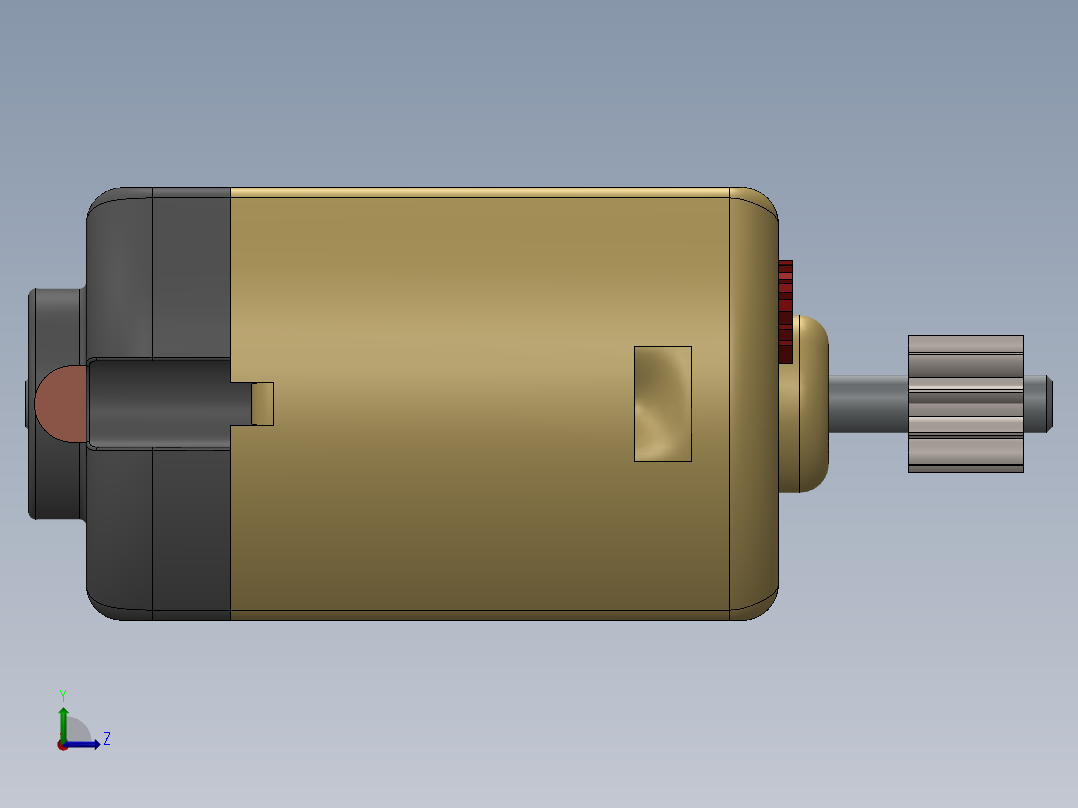 直流电动机左视图