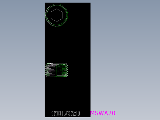 止付螺絲(貫通穴)MSWA,MSWAS-2D多系列多零件图纸模型
