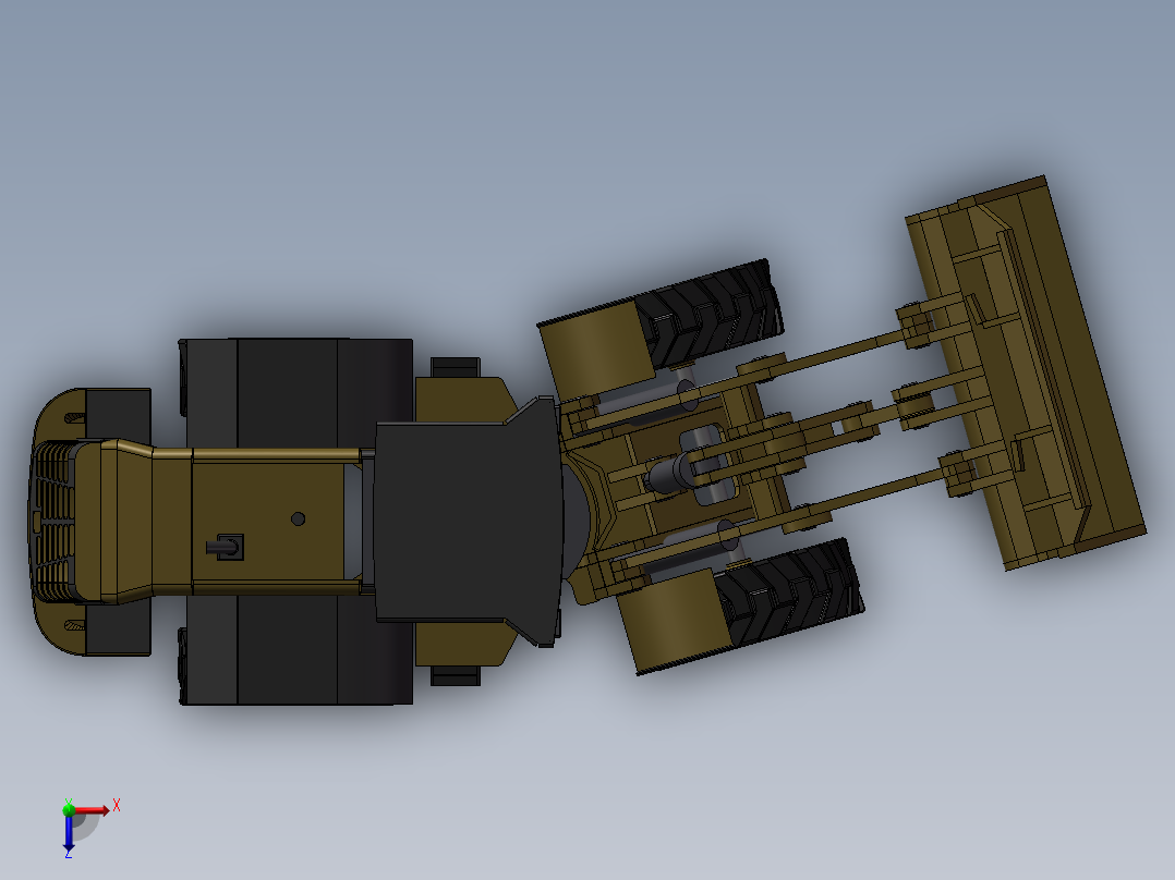 日立Z220装卸机俯视图