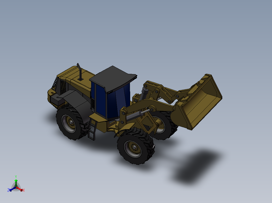 日立Z220装卸机正等轴测图