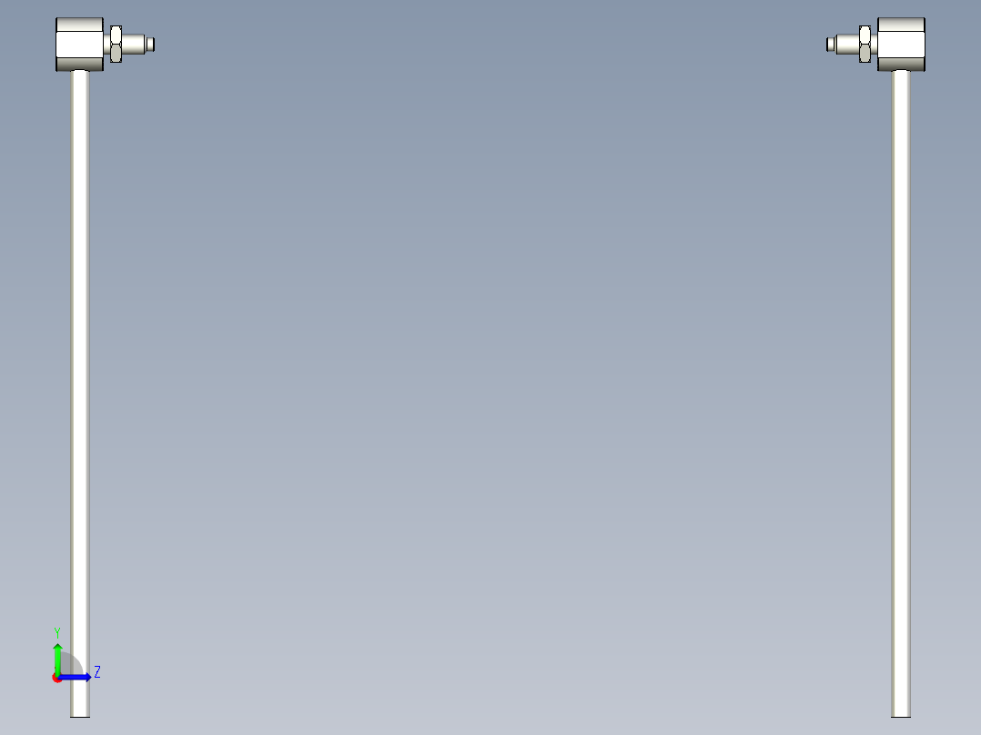 耐高温玻璃光纤_对射型FT-GWY320_3D左视图