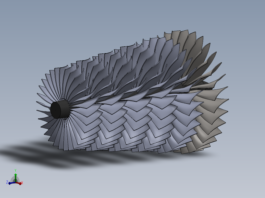 燃气轮机压缩机677---模型格式为 sw