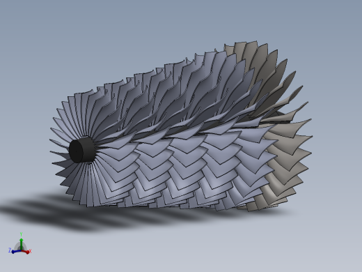 燃气轮机压缩机677---模型格式为 sw