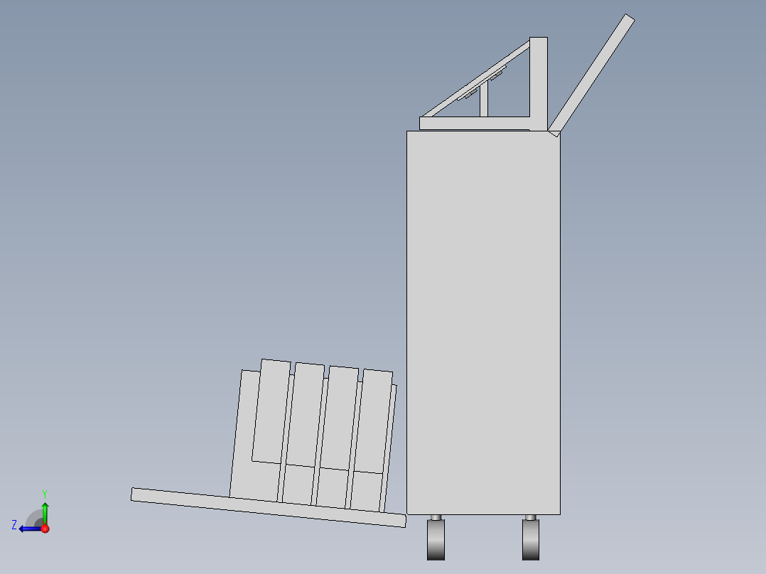 智慧园区用太阳能供电系统右视图