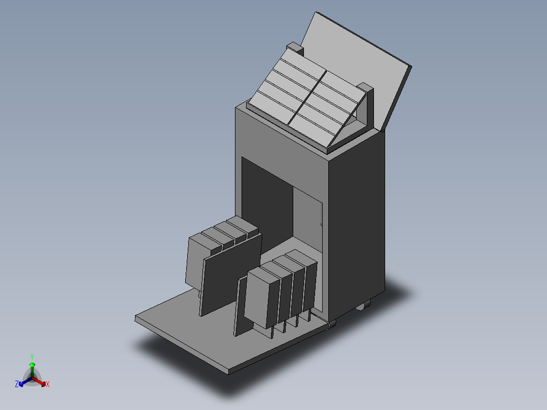 智慧园区用太阳能供电系统正等轴测图