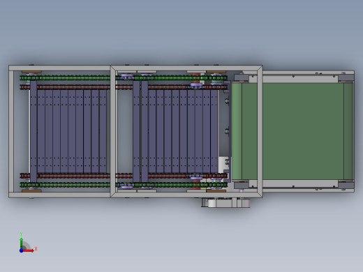链板式连续提升机6米高度（sw18可编辑+工程图）前视缩略图