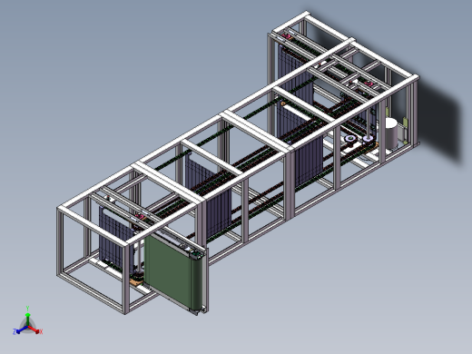 链板式连续提升机6米高度（sw18可编辑+工程图）正等轴测缩略图