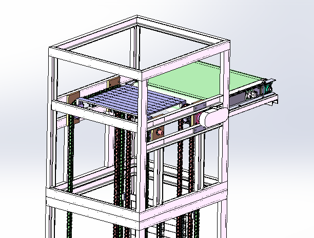 链板式连续提升机6米高度（sw18可编辑+工程图）