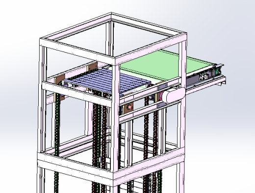 链板式连续提升机6米高度（sw18可编辑+工程图）缩略图