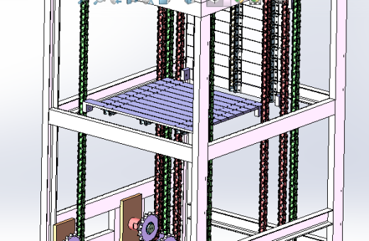 链板式连续提升机6米高度（sw18可编辑+工程图）缩略图