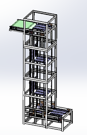 链板式连续提升机6米高度（sw18可编辑+工程图）缩略图