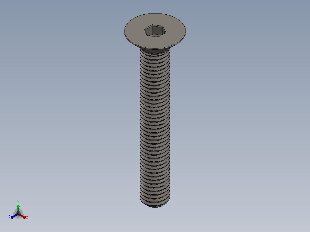 Screw_ISO_10642_M10x70_A2.SLDPRT正等轴测图
