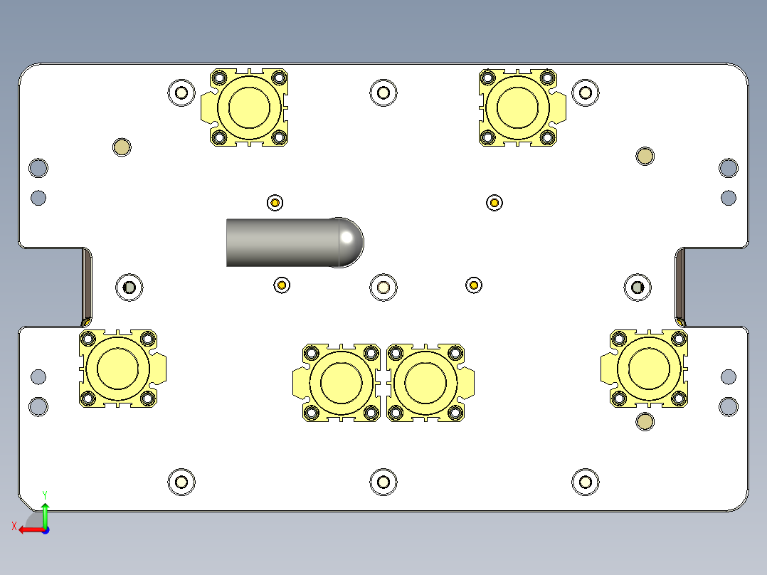 电脑外壳攻键盘牙孔治具后视图