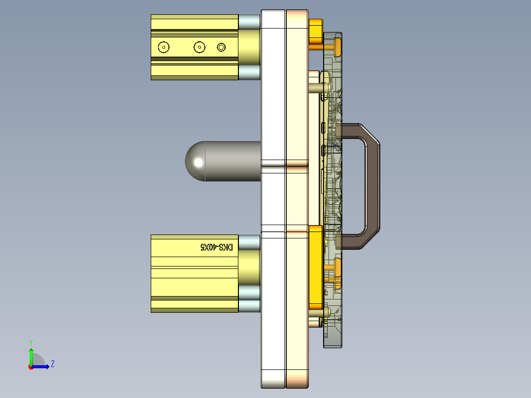 电脑外壳攻键盘牙孔治具左视图