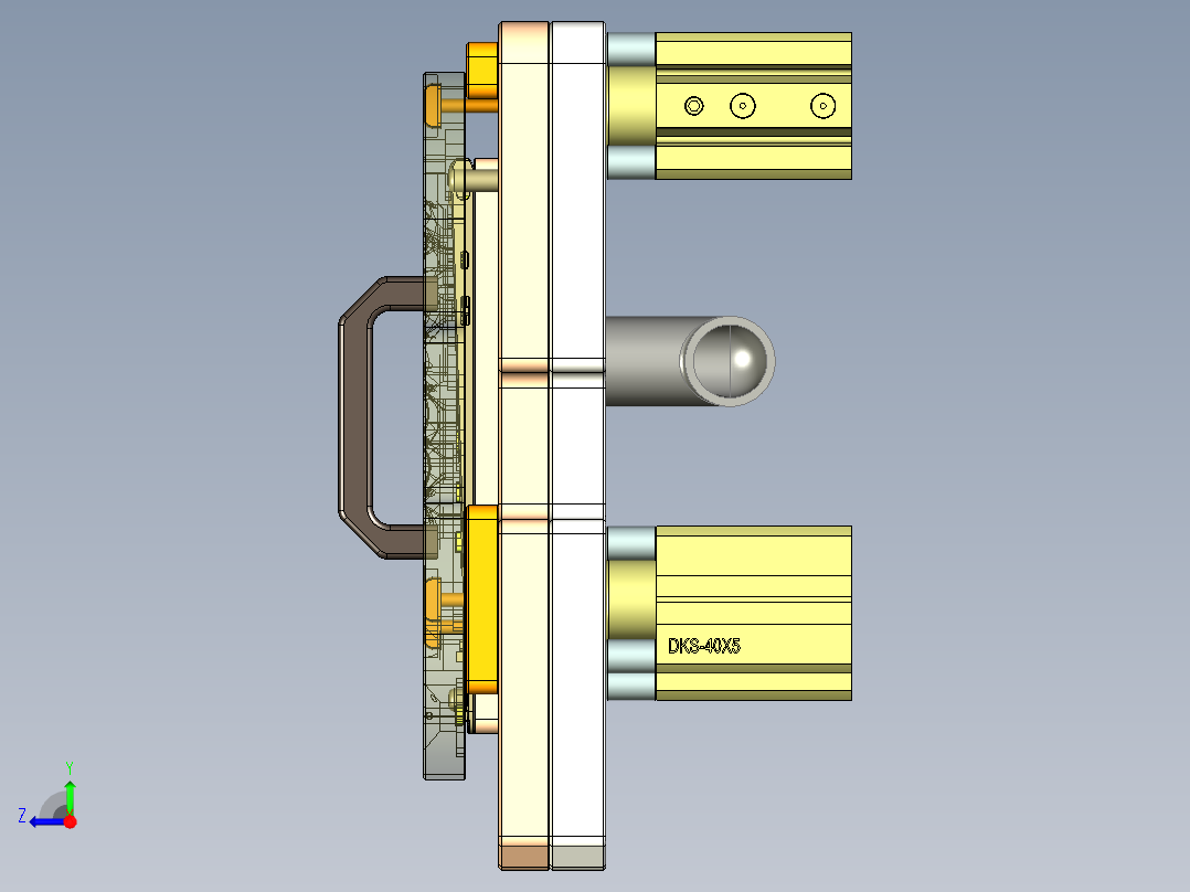 电脑外壳攻键盘牙孔治具右视图