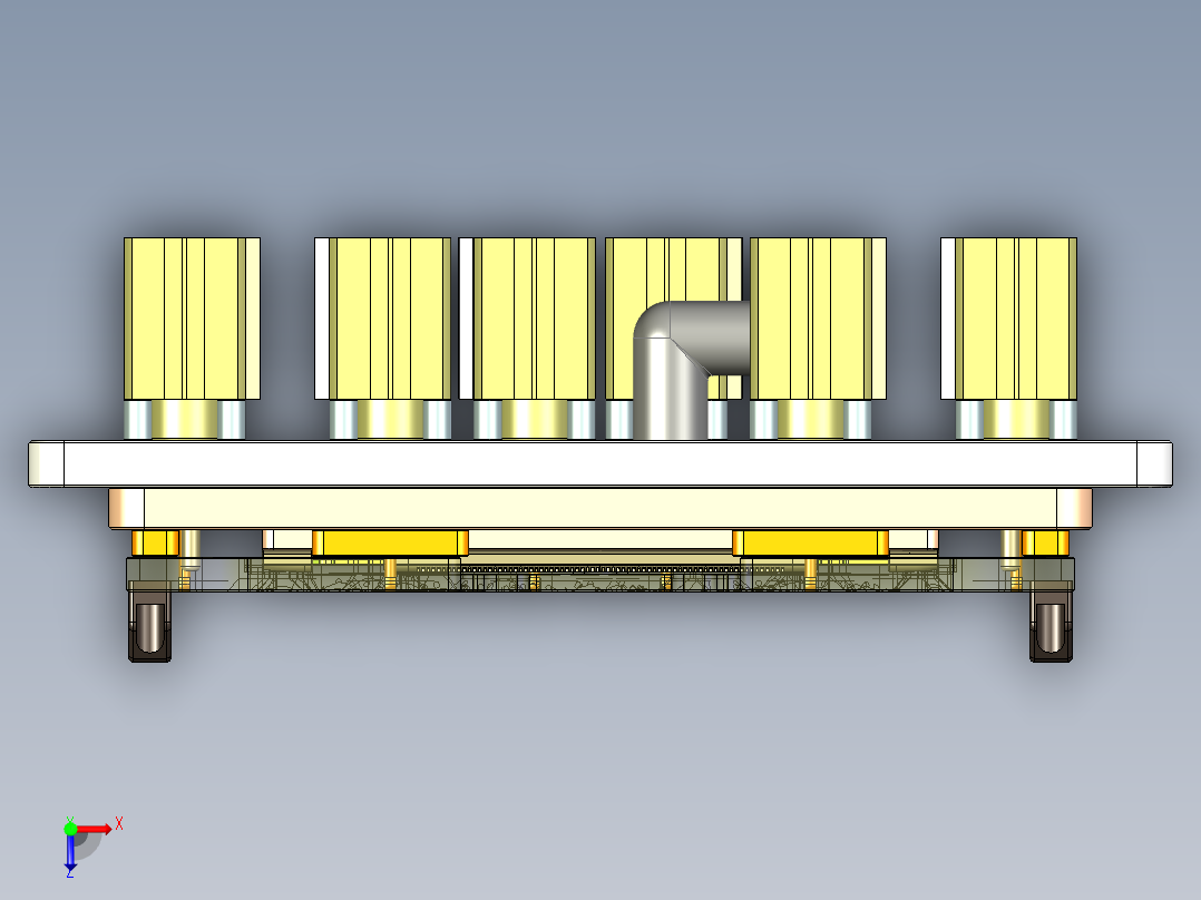 电脑外壳攻键盘牙孔治具俯视图