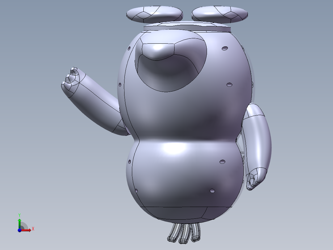 可达鸭模型前视图