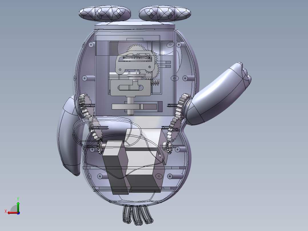 可达鸭模型后视图