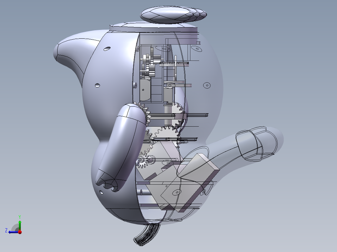 可达鸭模型右视图
