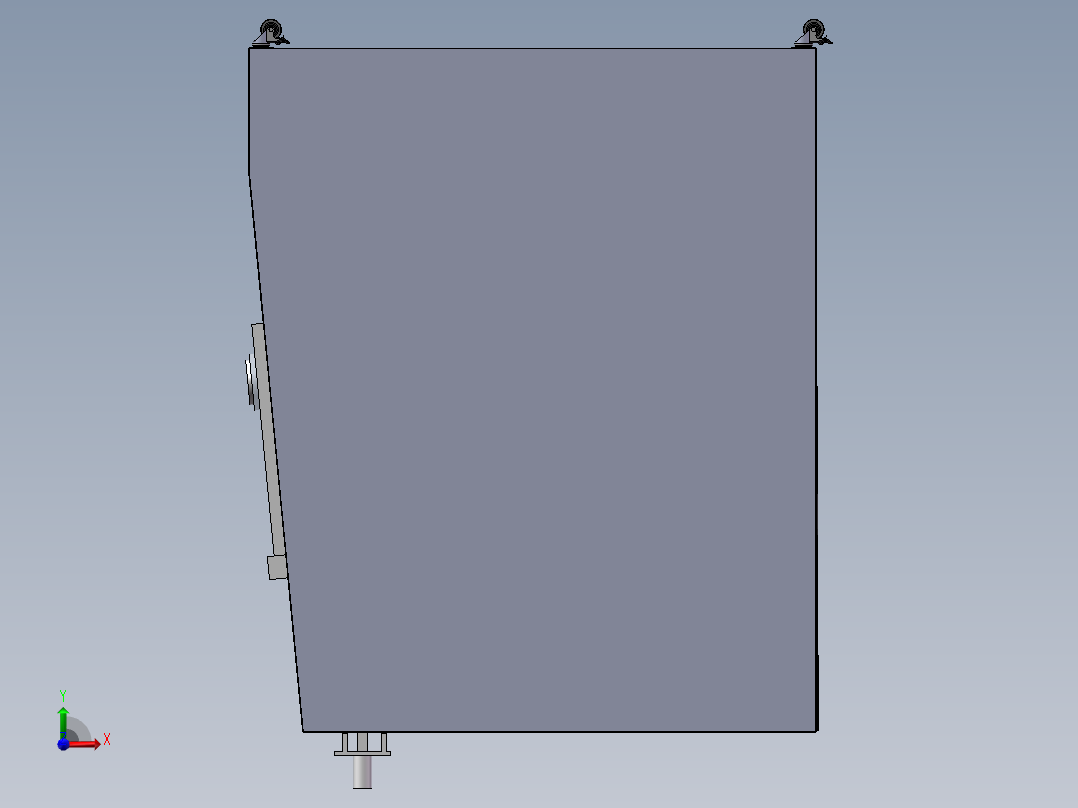 3d打印手套箱前视图