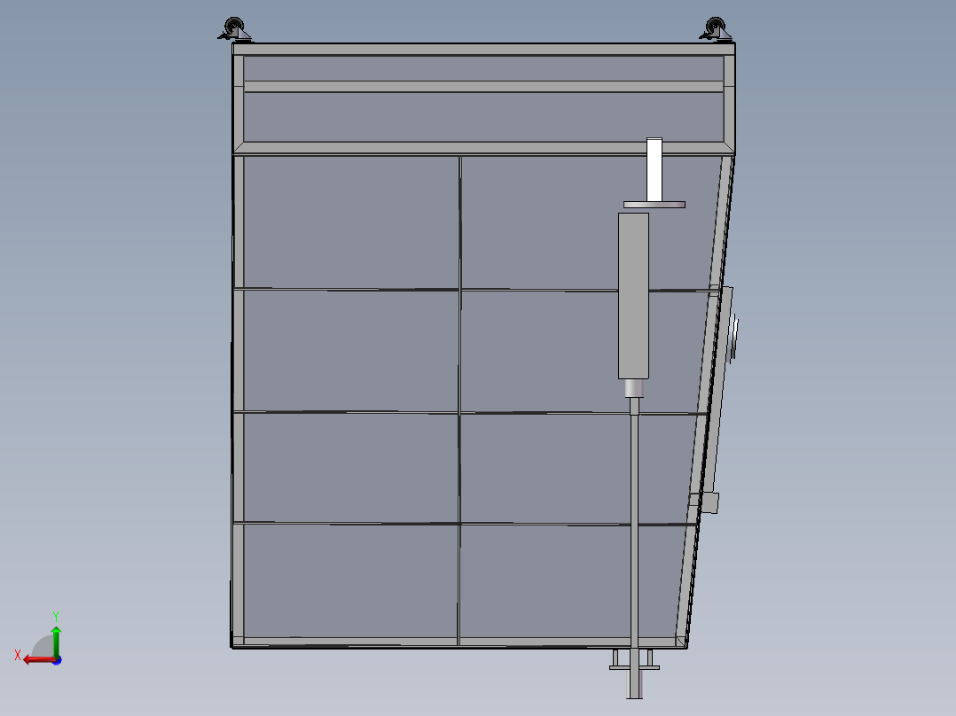 3d打印手套箱后视图