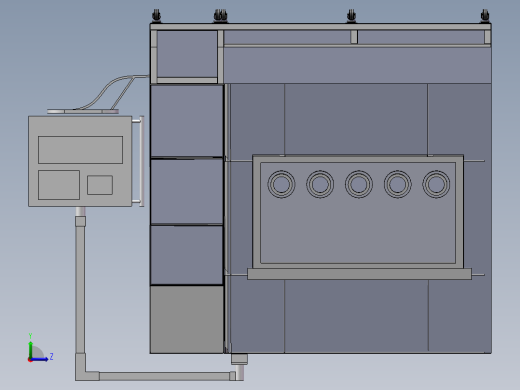 3d打印手套箱左视缩略图