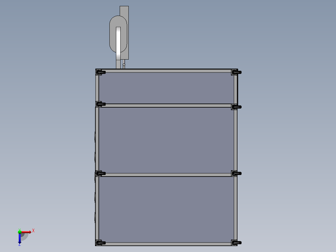 3d打印手套箱俯视图