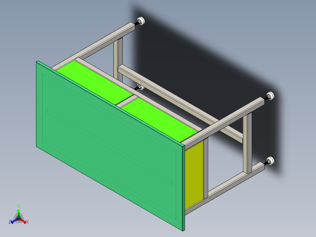 桌子-可办公-共工业正等轴测图
