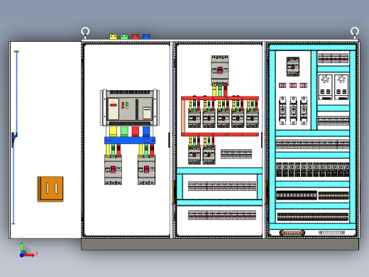 三柜组装风机控制柜 55155前视缩略图